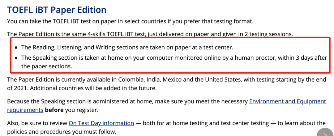 ETS推出托福iBT纸笔版考试，目前仅在4国试行插图(1)